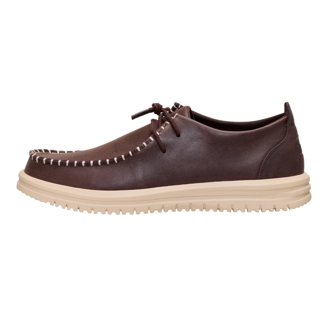 WALLY NXT MOC LEATHER MOLE BROWN/WOOD ASH